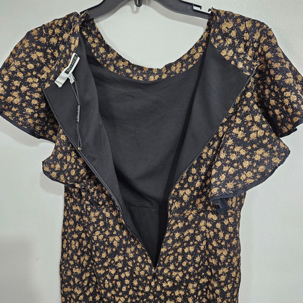 Anthropologie Tracy Reese Fluttered Floral Knee-Length Dress Size 10 Cottagecore - Picture 7 of 8